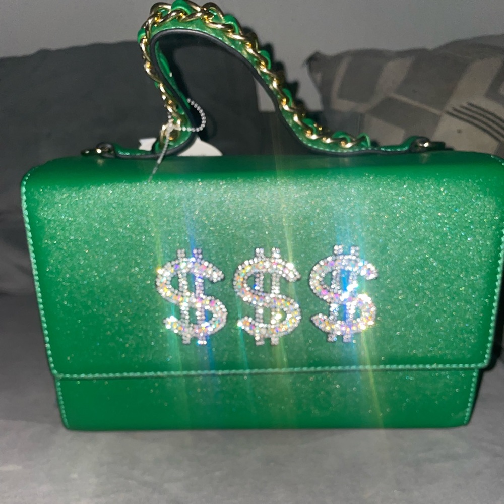 Green money bag